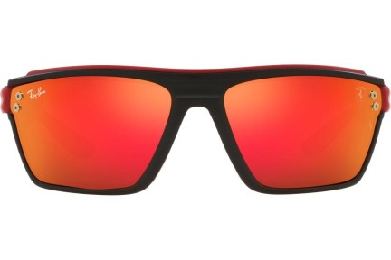 Okulary przeciwsłoneczne Ray-Ban Scuderia Ferrari Collection RB4370M F6026Q Prostokątne Czarne
