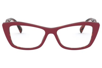 Okulary korekcyjne Prada PR15XV 07C1O1 Kocie oczy Czerwone