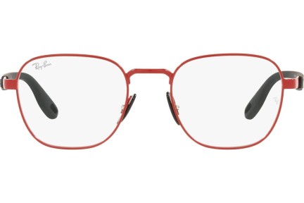 Okulary korekcyjne Ray-Ban Scuderia Ferrari Collection RX6484M F047 Kwadratowe Czerwone