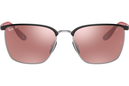 Okulary przeciwsłoneczne Ray-Ban Scuderia Ferrari Collection RB3673M F060H2 Polarized Kwadratowe Czarne