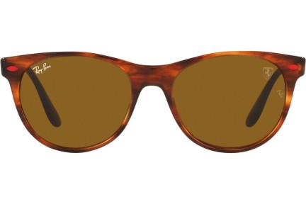 Okulary przeciwsłoneczne Ray-Ban Scuderia Ferrari Collection RB2202M F66733 Okrągłe Havana