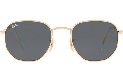 Okulary przeciwsłoneczne Ray-Ban Hexagonal RB3548N 001/R5 Okrągłe Złote