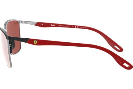 Okulary przeciwsłoneczne Ray-Ban Scuderia Ferrari Collection RB3673M F060H2 Polarized Kwadratowe Czarne