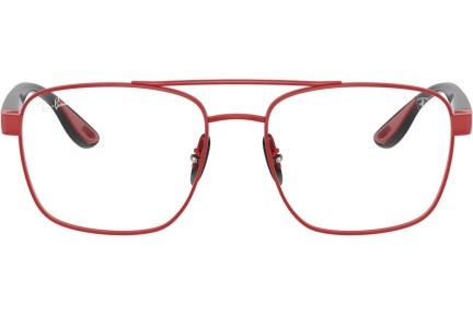 Okulary korekcyjne Ray-Ban Scuderia Ferrari Collection RX6467M F047 Kwadratowe Czerwone