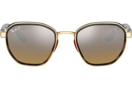 Okulary przeciwsłoneczne Ray-Ban Scuderia Ferrari Collection RB3674M F029A2 Polarized Kwadratowe Złote