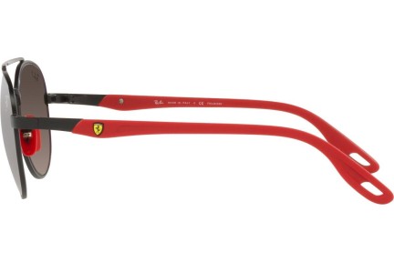 Okulary przeciwsłoneczne Ray-Ban Scuderia Ferrari Collection RB3696M F0025J Polarized Okrągłe Czarne