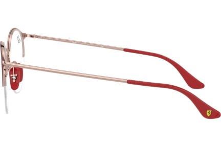 Okulary korekcyjne Ray-Ban Scuderia Ferrari Collection RX3578VM F062 Okrągłe Brązowe
