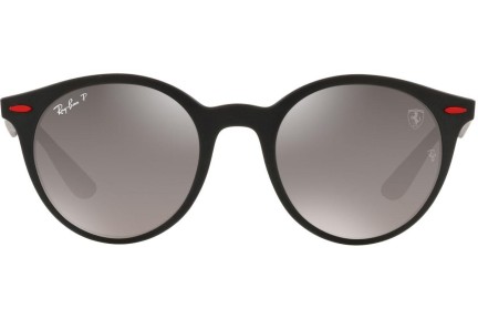 Okulary przeciwsłoneczne Ray-Ban RB4296M F6525J Polarized Okrągłe Czarne