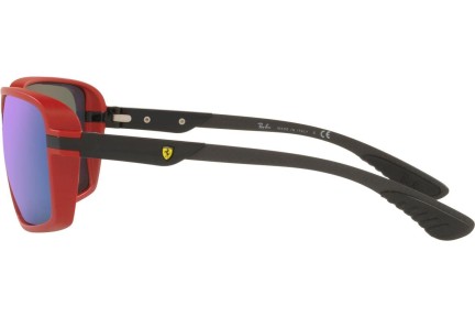 Okulary przeciwsłoneczne Ray-Ban Scuderia Ferrari Collection RB8360M F66355 Prostokątne Czerwone