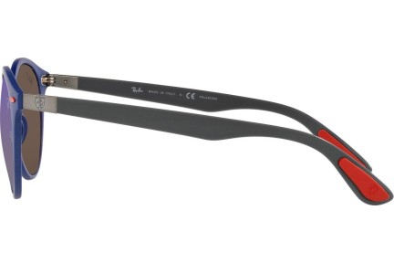 Okulary przeciwsłoneczne Ray-Ban RB4296M F654H0 Polarized Okrągłe Niebieskie