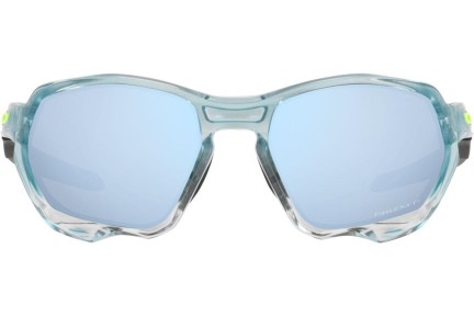 Okulary przeciwsłoneczne Oakley Plazma OO9019 901915 Polarized Prostokątne Niebieskie