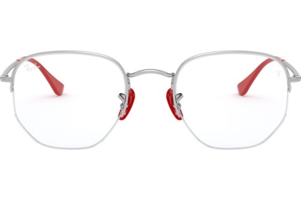Okulary korekcyjne Ray-Ban Scuderia Ferrari Collection RX6448M F031 Kwadratowe Srebrne