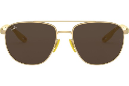 Okulary przeciwsłoneczne Ray-Ban Scuderia Ferrari Collection RB3659M F03873 Pilotki (Aviator) Złote
