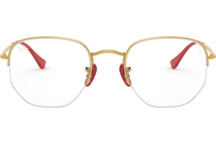 Okulary korekcyjne Ray-Ban Scuderia Ferrari Collection RX6448M F029 Kwadratowe Złote