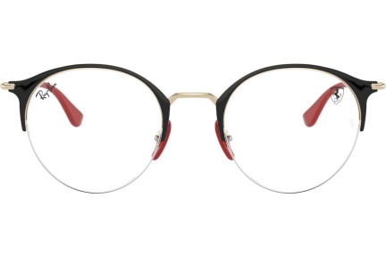 Okulary korekcyjne Ray-Ban Scuderia Ferrari Collection RX3578VM F061 Okrągłe Czarne