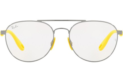 Okulary korekcyjne Ray-Ban Scuderia Ferrari Collection RX6473M F065 Okrągłe Srebrne