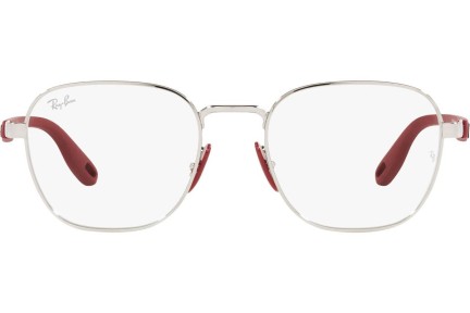 Okulary korekcyjne Ray-Ban Scuderia Ferrari Collection RX6484M F007 Kwadratowe Srebrne