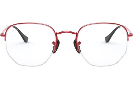 Okulary korekcyjne Ray-Ban Scuderia Ferrari Collection RX6448M F047 Kwadratowe Czerwone
