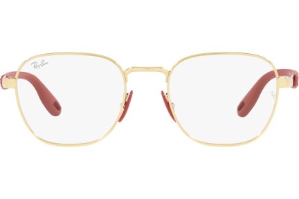 Okulary korekcyjne Ray-Ban Scuderia Ferrari Collection RX6484M F029 Kwadratowe Złote