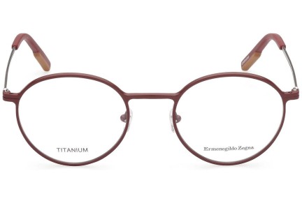 Okulary korekcyjne Zegna EZ5195 067 Okrągłe Czerwone