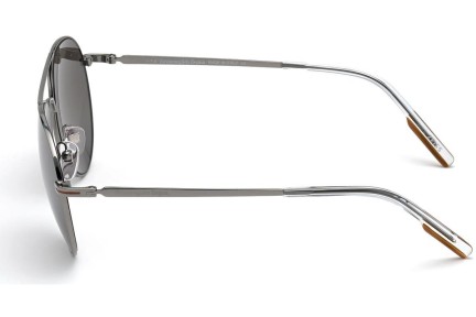 Okulary przeciwsłoneczne Zegna EZ0175 08C Pilotki (Aviator) Srebrne
