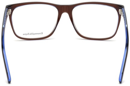 Okulary korekcyjne Zegna EZ5170 048 Kwadratowe Brązowe
