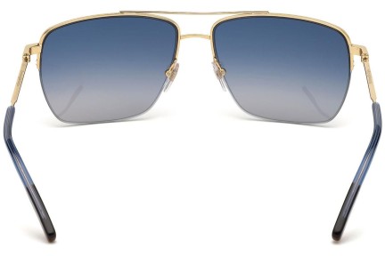 Okulary przeciwsłoneczne Zegna EZ0138 30X Kwadratowe Złote