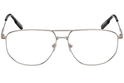Okulary korekcyjne Zegna EZ5242 007 Pilotki (Aviator) Srebrne