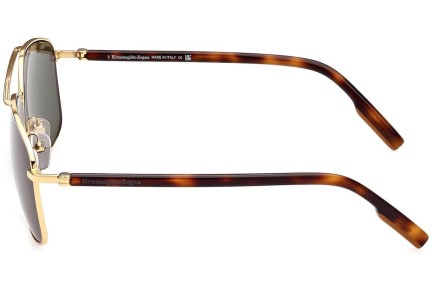 Okulary przeciwsłoneczne Zegna EZ0205 30N Pilotki (Aviator) Złote