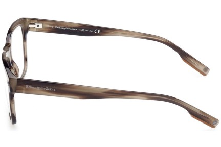 Okulary korekcyjne Zegna EZ5231 050 Kwadratowe Brązowe