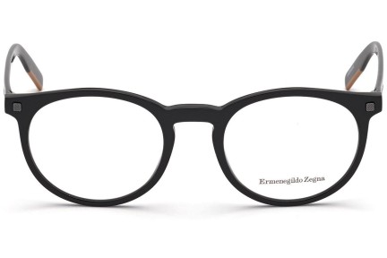 Okulary korekcyjne Zegna EZ5214 001 Okrągłe Czarne