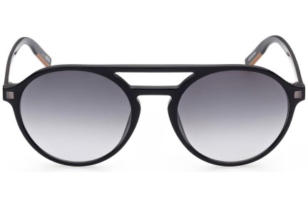 Okulary przeciwsłoneczne Zegna EZ0180 01B Okrągłe Czarne