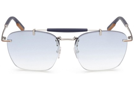 Okulary przeciwsłoneczne Zegna EZ0155 16X Kwadratowe Srebrne