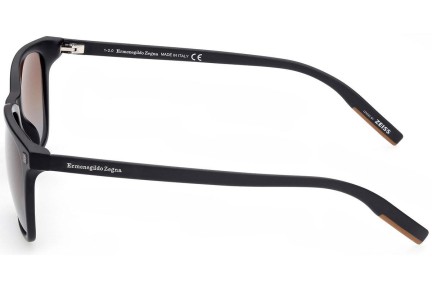 Okulary przeciwsłoneczne Zegna EZ0181 02F Kwadratowe Czarne