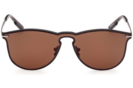 Okulary przeciwsłoneczne Zegna EZ0190 45E Pojedyncze | Shield Brązowe