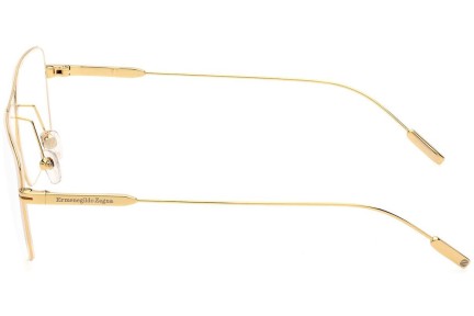 Okulary korekcyjne Zegna EZ5225 030 Kwadratowe Złote