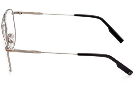 Okulary korekcyjne Zegna EZ5242 007 Pilotki (Aviator) Srebrne