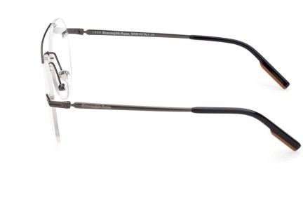 Okulary korekcyjne Zegna EZ5196 008 Okrągłe Szare