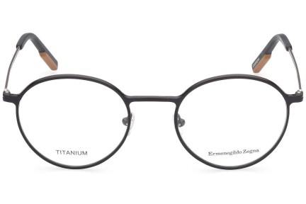 Okulary korekcyjne Zegna EZ5195 002 Okrągłe Czarne