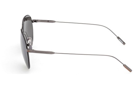 Okulary przeciwsłoneczne Zegna EZ0185 08C Pilotki (Aviator) Srebrne