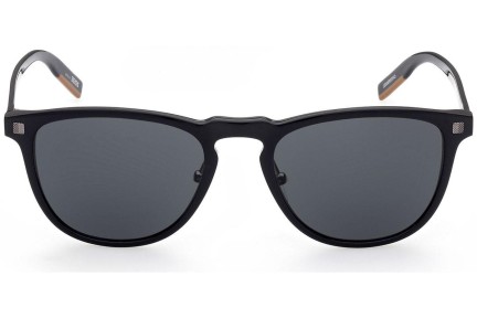Okulary przeciwsłoneczne Zegna EZ0182 01A Kwadratowe Czarne