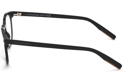 Okulary korekcyjne Zegna EZ5214 001 Okrągłe Czarne