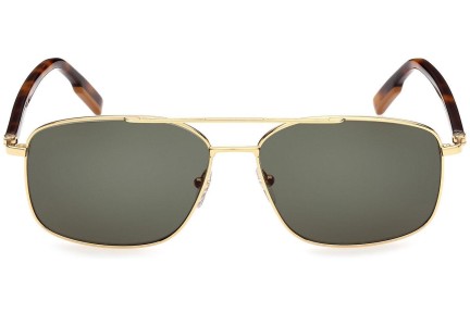 Okulary przeciwsłoneczne Zegna EZ0205 30N Pilotki (Aviator) Złote