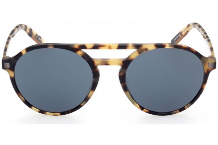 Okulary przeciwsłoneczne Zegna EZ0180 52V Okrągłe Havana