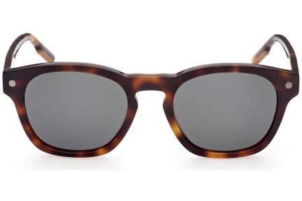 Okulary przeciwsłoneczne Zegna EZ0195 52N Okrągłe Havana