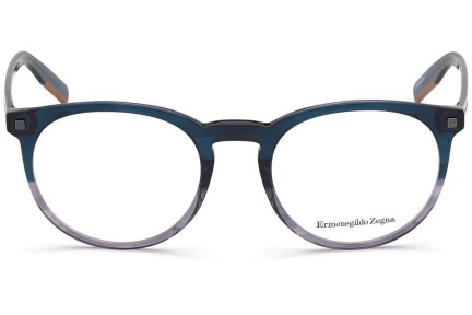 Okulary korekcyjne Zegna EZ5214 092 Okrągłe Niebieskie