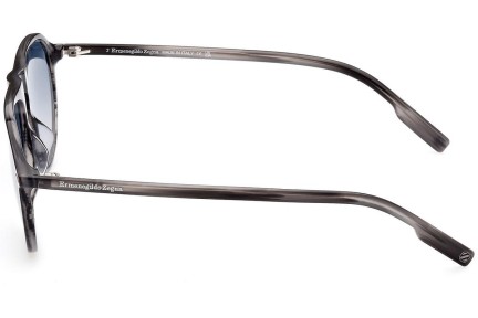 Okulary przeciwsłoneczne Zegna EZ0202 52X Pilotki (Aviator) Havana