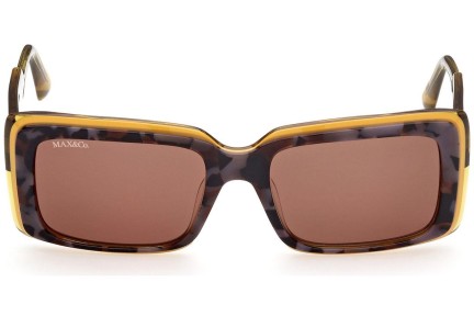 Okulary przeciwsłoneczne Max&Co. MO0040 55E Kwadratowe Havana