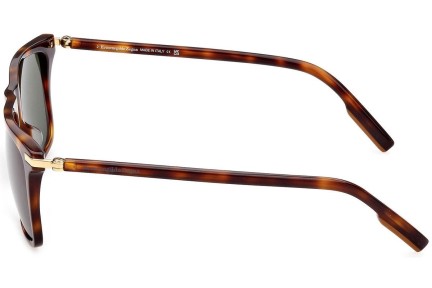 Sunglasses Zegna EZ0204 52N Kwadratowe Havana