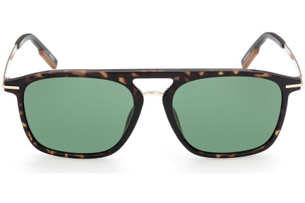 Okulary przeciwsłoneczne Zegna EZ0183 52N Kwadratowe Havana